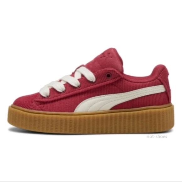 Puma Fenty Phatty Corduroy Creeper Red Sneakers Womens Shoe 10 - Picture 1 of 10